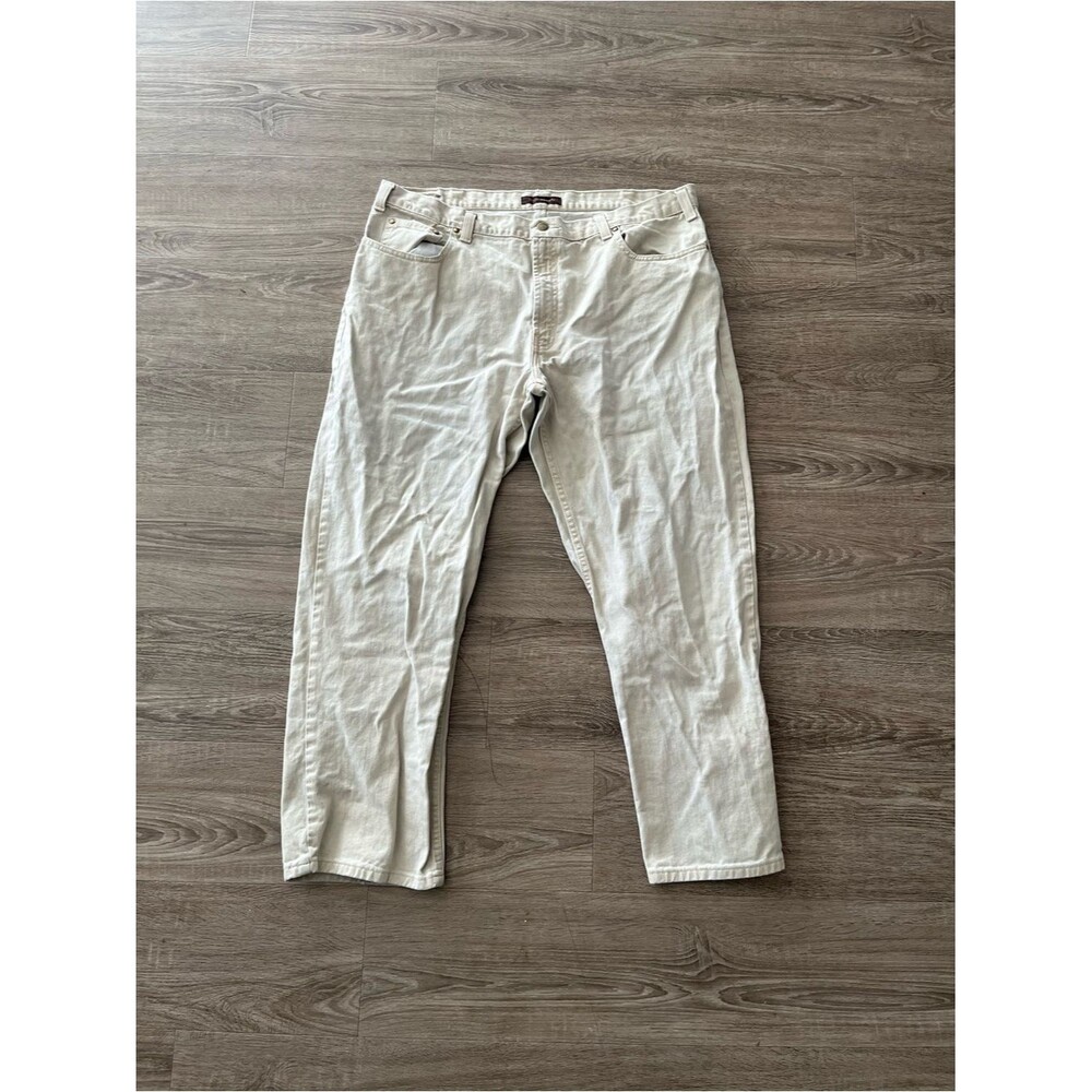 John Henry Straight Leg Khaki Jeans Mens 40x30 Beige 100% Cotton Classic Fit